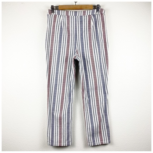 Free People Multicolored Striped Linen Blend Pants Size 8‎ - Picture 3 of 9